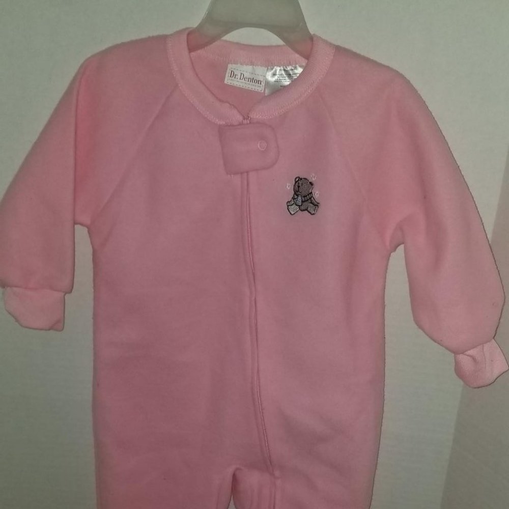 Dr. Denton Pink Girls Size 2T Footie Pajamas - New without Tags